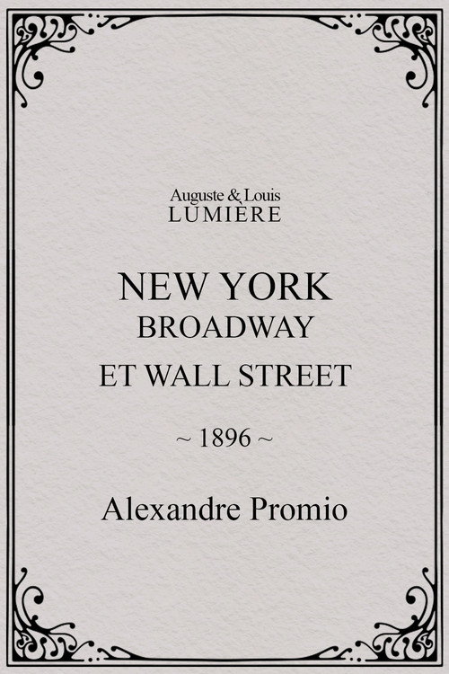 New York, Broadway et Wall Street