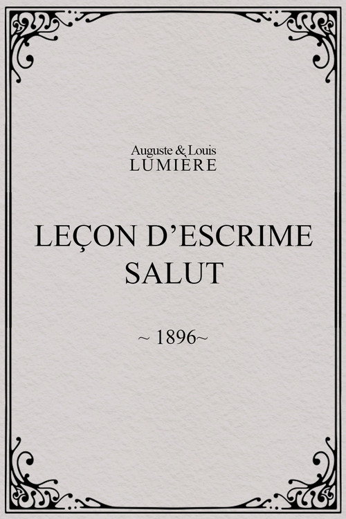 Leçon d’escrime : salut