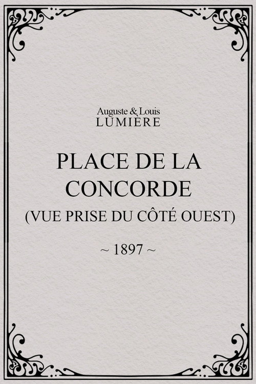 Place de la Concorde (vue prise du côté ouest)