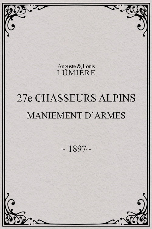 27e chasseurs alpins : maniement d’armes