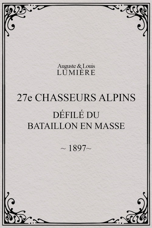 27e chasseurs alpins : défilé du bataillon en masse