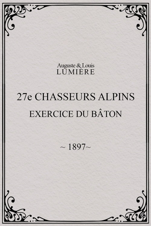 27e chasseurs alpins : exercice du bâton